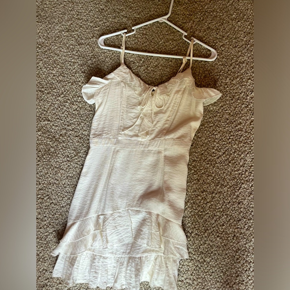 Classic white ruffle dress